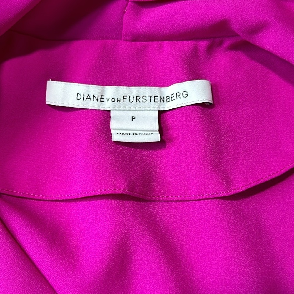 Diane Von Furstenberg Sleeveless Magenta Blouse Size P - Picture 5 of 8